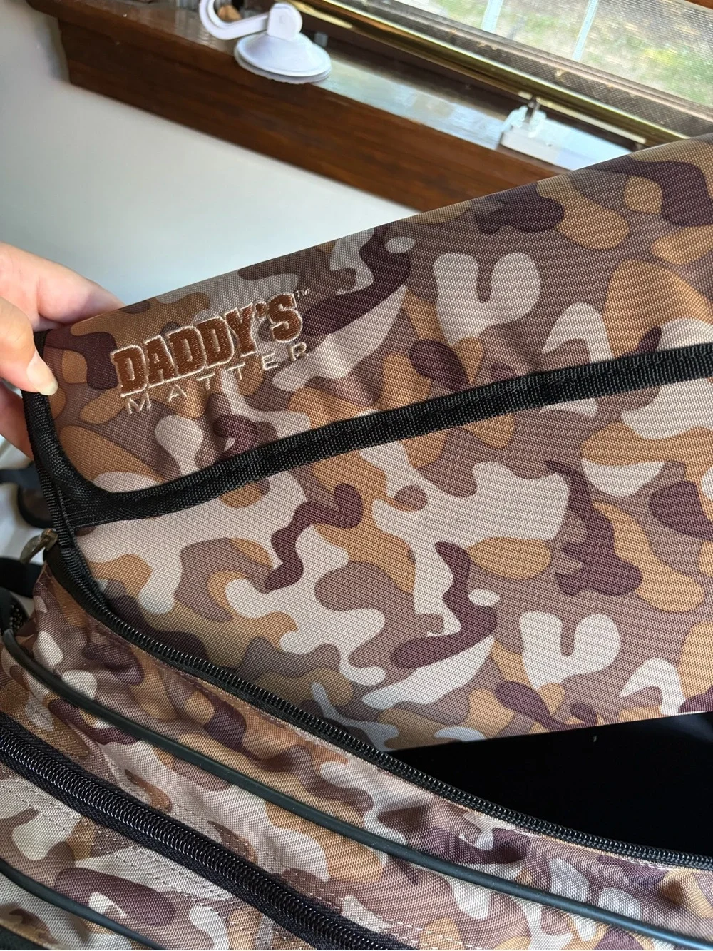 Camo Travel Messenger Bag - Brown Camouflage